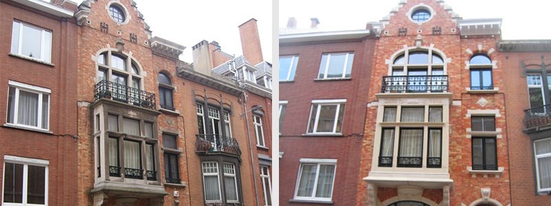 Nettoyage de façade soigné à Bruxelles